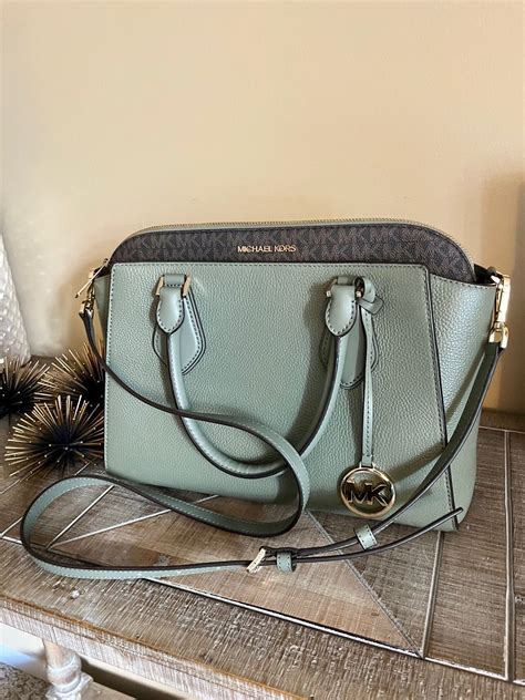 small olive green michael kors purse